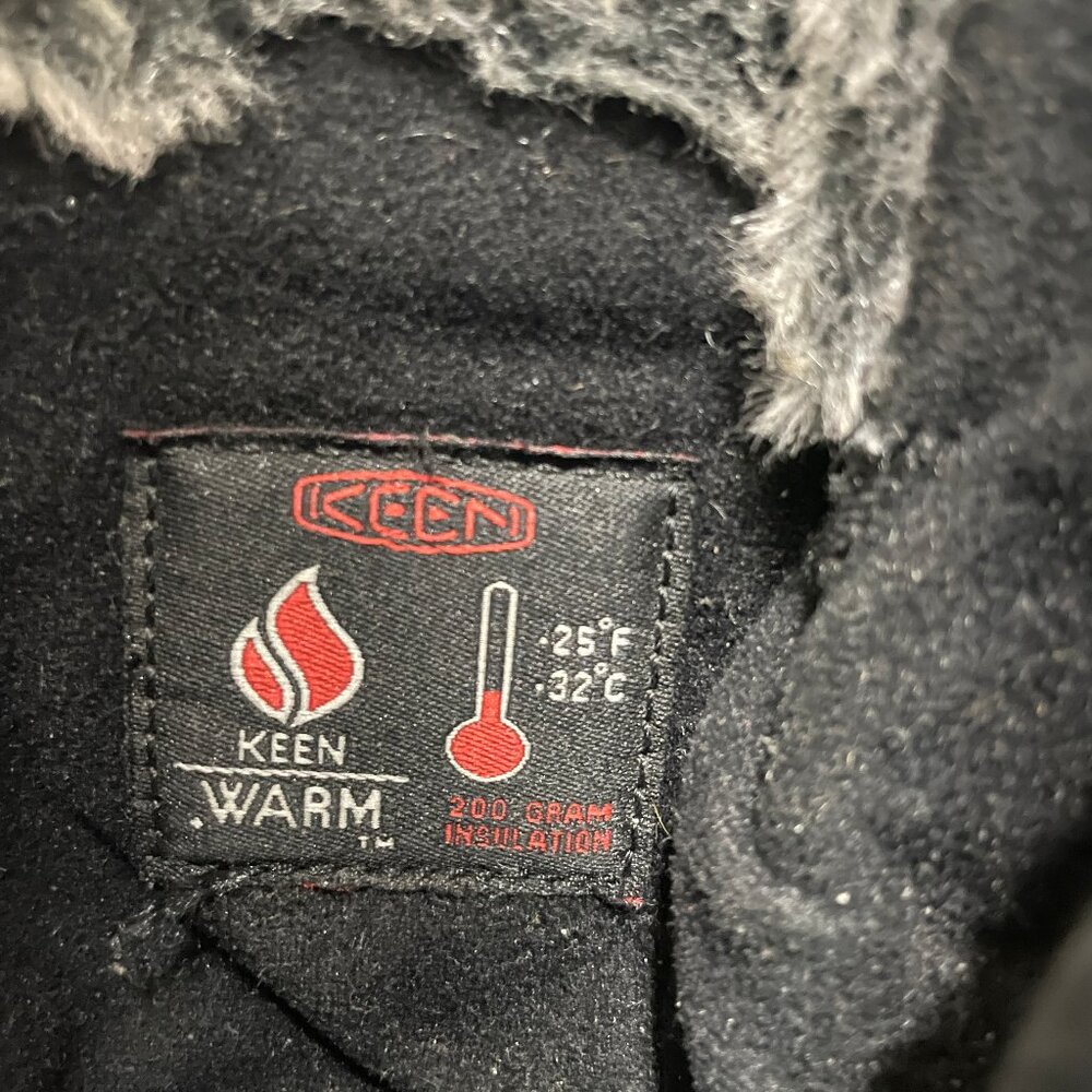 KEEN Hoodoo III Boots 6 Black Leather Waterproof Winter Fur Lace Up Insulated - Picture 14 of 15
